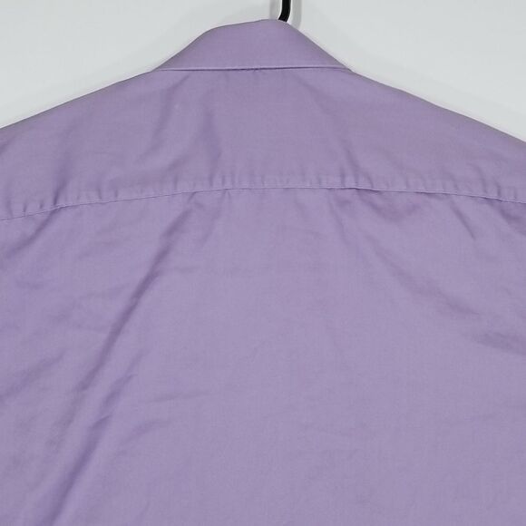 Bellissimo Shirt Men's 15 1/2 Button Down Long Sleeve Cotton Mauve Office Preppy - Picture 8 of 9